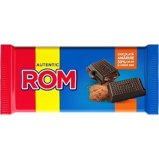 Rom | Ciocolata amaruie 50% cacao si crema de rom 88g