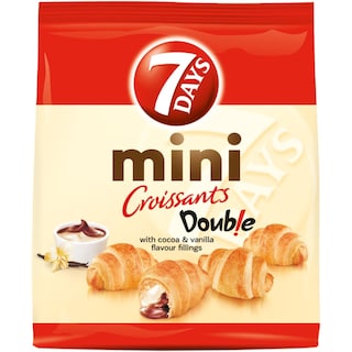 7Days | Double | Mini croasante  cu crema cu cacao si vanilie 185g