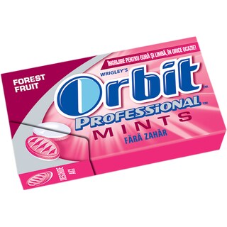 Orbit | Professional | Bomboane mentolate cu aroma de fructe de padure 18g