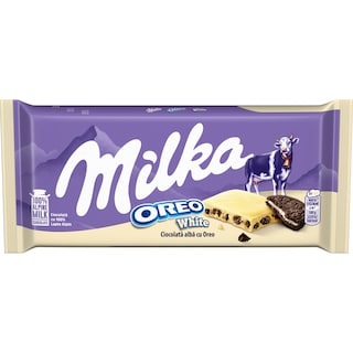 Milka | Ciocolata alba cu Oreo 100g