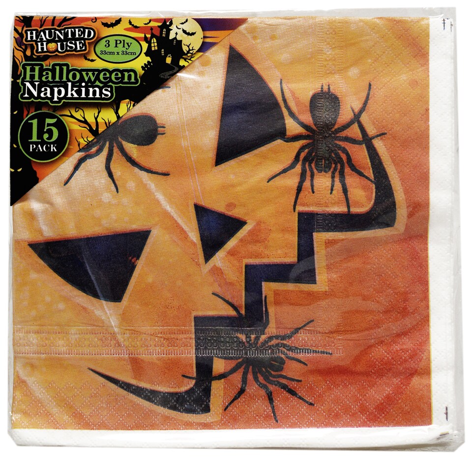 20 Halloween-Servietten (33x33 Cm) - 3‑lagig, Mit Gruseligen Motiven Für Die Party | Aus Deutscher Produktion & Umweltfreundlich