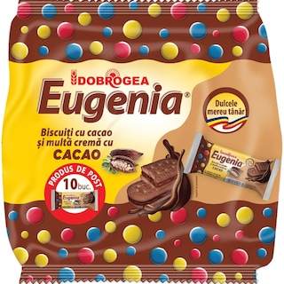 Eugenia | Biscuiti cu cacao si crema cu cacao 10x36g