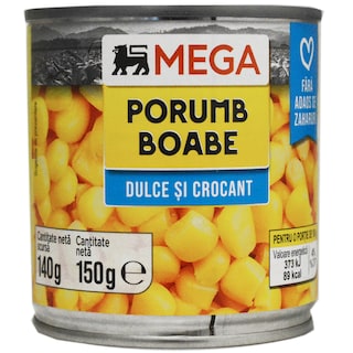 MEGA | Porumb boabe dulce, fara zahar adaugat 150g