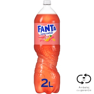 Fanta Zero Zahar | Bautura racoritoare carbogazoasa cu suc de grepfrut 2L