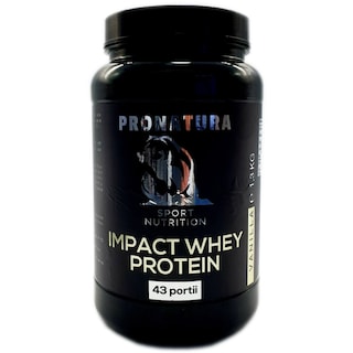 Pro Natura | Suplimente alimentare Impact Whey Protein, cu aroma de vanilie 1.3kg