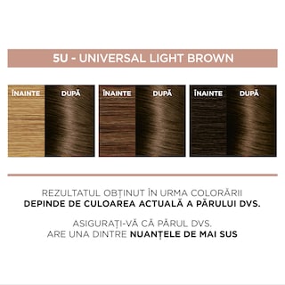 L'Oreal Paris | Vopsea pentru par 5U Universal Light Brown