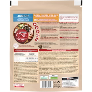Purina One | Mini | Hrana uscata pentru caini junior cu pui si orez 800g