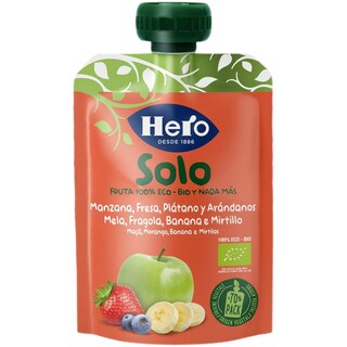 Hero Baby | Gustare ecologica de mar, capsuni, banane si afine 100g
