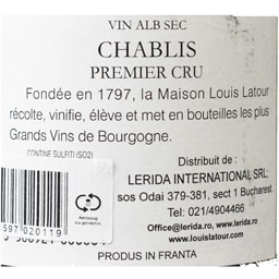 Louis Latour | 1 Er Cru | Vin alb sec Chablis Premier Cru 0.75L