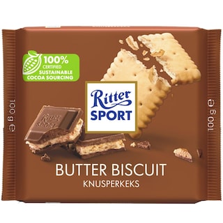 Ritter Sport | Ciocolata cu crema de cacao si biscuiti  100g