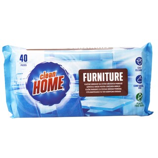 Clean Home | Servetele umede pentru curatarea mobilei, 40 bucati