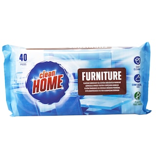 Clean Home | Servetele umede pentru curatarea mobilei, 40 bucati