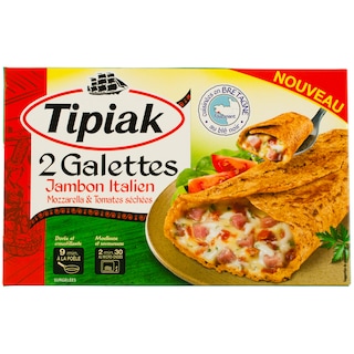 Tipiak | Galete cu rosii, jambon si mozzarella 2 bucati 2x125g