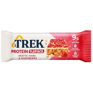 Trek | Baton proteic Flapjack cu aroma de ciocolata alba si zmeura 50g