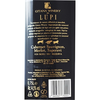 Gitana Winery | Vin rosu sec Lupi Rezerva 0.75L