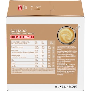 Nescafe | Dolce Gusto | Cafea decofeinizata Cortado Espresso Macchiato, 16 capsule
