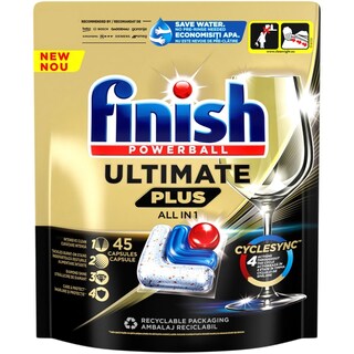 Finish | Ultimate Plus | Detergent masina spalat vase, 45 capsule