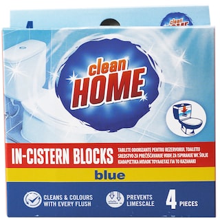 Clean Home | Tablete odorizante pentru rezervorul toaletei, 4 bucati