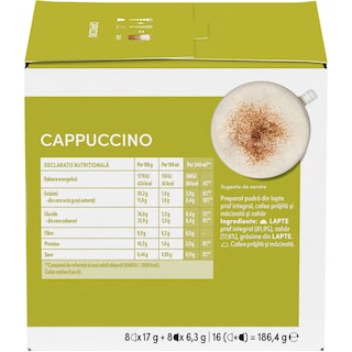 Nescafe | Dolce Gusto | Cafea Cappuccino, 8 bauturi, 16 capsule
