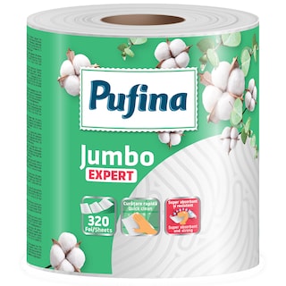 Pufina | Rola prosop bucatatie, 2 straturi, 320 foi