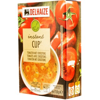 Delhaize | Supa instant cu rosii si crutoane 4 bucati 4x23g