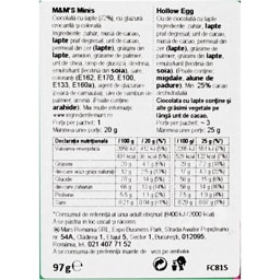 m&m's | Ou de ciocolata cu lapte cu drajeuri m&m's Minis 97g