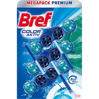 Bref | Color Aktiv | Odorizant toaleta eucalipt 3x50g