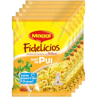 Maggi | Fidea instant cu gust de pui 5x59.2g