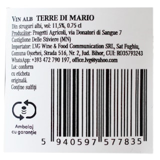 Terre di Mario | Vin alb  0.75L