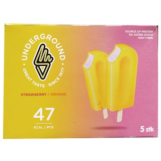 Underground | Inghetata cu capsuni si portocale 5x69g