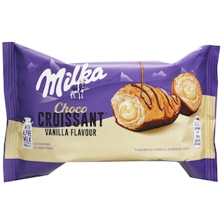 Milka | Croissant cu crema cu aroma de vanilie 50g