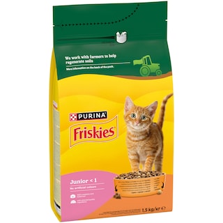 Friskies | Hrana uscata pentru pisici Junior, cu pui si legume 1.5kg