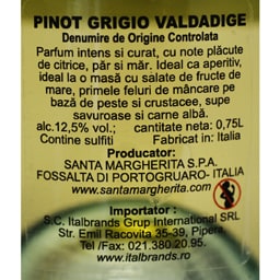 Santa Margherita | Vin alb sec Pinot Grigio Valdadige 0.75L