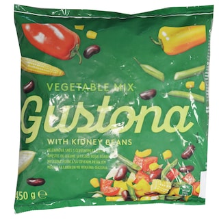 Gustona | Amestec de legume si fasole rosie boabe congelate 450g