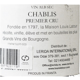Louis Latour | 1 Er Cru | Vin alb sec Chablis Premier Cru 0.75L