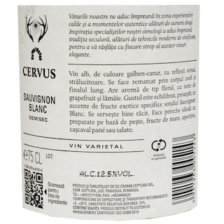 Cervus Cepturum | Vin alb demisec Sauvignon Blanc 750ml