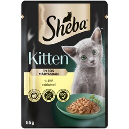 Sheba | Hrana umeda pentru pisici junioare, cu pui in sos 85g