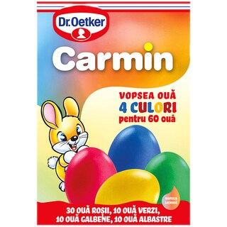 Dr. Oetker | Carmin | Vopsea lichida, 4 culori, 60 oua