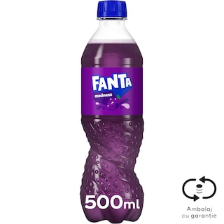 Fanta | Bautura racoritoare carbogazoasa cu suc de struguri 0.5L