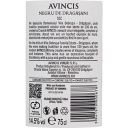 Avincis | Vin rosu sec Negru de Dragasani 0.75L