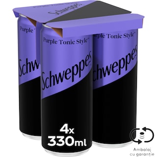 Schweppes | Bautura racoritoare carbogazoasa Purple Tonic Style 4x330ml