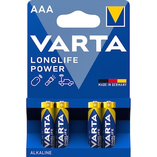 Varta | Baterii alcaline AAA, 4 bucati