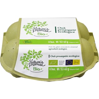 Nature's Promise Bio | Oua ecologice cod 0, marimea M, 6 bucati