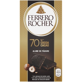 Ferrero Rocher | Ciocolata neagra cu alune de padure 90g