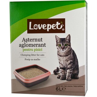 Lovepet | Asternut aglomerant pentru pisici 6L