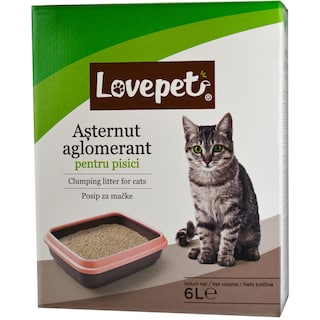 Lovepet | Asternut aglomerant pentru pisici 6L