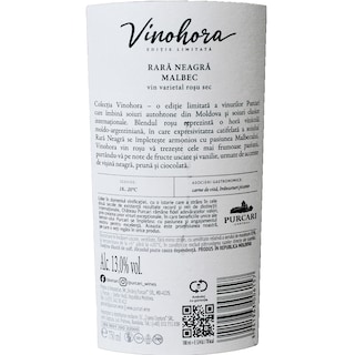 Vinohora | Vin rosu sec Rara Neagra, Malbec 0.75L