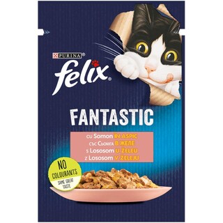 Felix | Fantastic | Hrana umeda pentru pisici, cu somon in aspic 85g