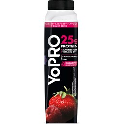 YoPRO | Iaurt de baut cu capsuni si zmeura 300g