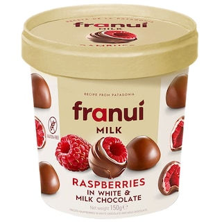 Franui | Zmeura in ciocolata alba si ciocolata cu lapte 150g